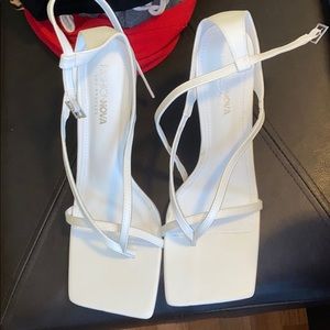 Ever worn white square toe heels